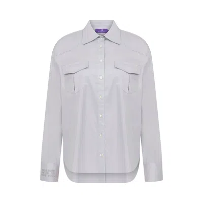 Maraliana Women's Pink / Purple / Grey Aria Oversized Cotton Shirt Grey In Pink/purple/grey
