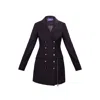 MARALIANA WOMEN'S RED MILA TROPICAL WOOL DRESS JACKET WITH ZIPPER-BURGUNDY