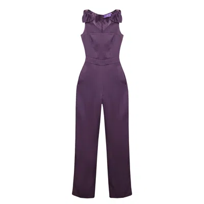 Maraliana Women's Red Petra Satin Burgundy Jumpsuite