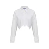 Maraliana Women's Natali Paisley Print Crop Cotton Shirt White In White