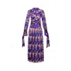 Maraliana Women's Zion Floral Silk Maxi Dress Purple
