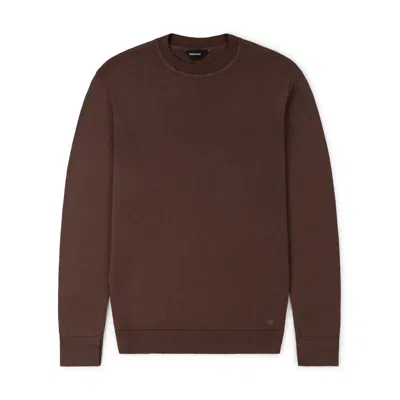 Marame Italian Fine Knit Crew - Conker Brown