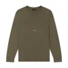 Marame Men's Green Lyocell Blend Long Sleeve Logo T-shirt - Olive In Green