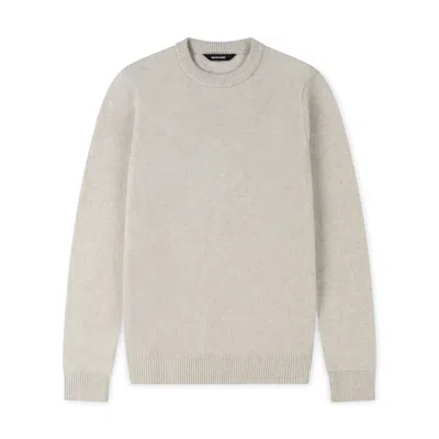 Marame Men's Italian Merino Wool Knit Jumper - Speckled Grey In Multi
