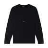 Marame Men's Lyocell Blend Long Sleeve Logo T-shirt - Black In Black
