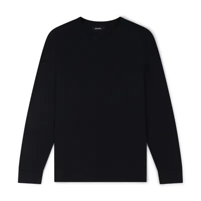 Marame Men's Lyocell Blend Long Sleeve T-shirt - Black
