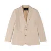 Marame Men's Neutrals Linen Blend Blazer - Beige Linen In Brown