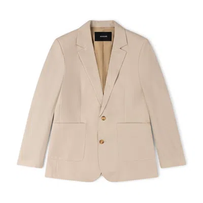 Marame Men's Neutrals Linen Blend Blazer - Beige Linen In Brown
