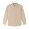 Marame Men's Neutrals Linen Blend Long Sleeve Shirt - Drift Beige In Multi
