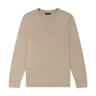 MARAME MEN'S NEUTRALS LYOCELL BLEND LONG SLEEVE T-SHIRT - CANYON CLAY