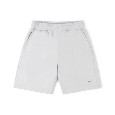 Marame Men's Portuguese Cotton Fleece Lounge Shorts - Ash White