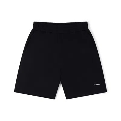Marame Men's Portuguese Cotton Fleece Lounge Shorts - Black