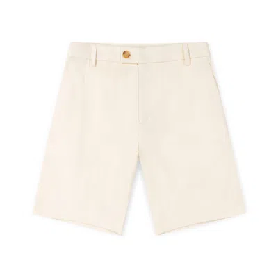 Marame Men's White Classic Chino Shorts - Ivory Stone