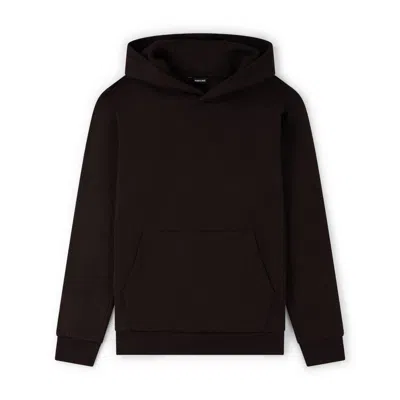 Marame Mens Portuguese Cotton Fleece Hoodie - Smoked Brown