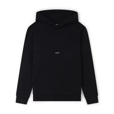 Marame Mens Portuguese Cotton Fleece Logo Hoodie - Black In Blue