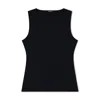 Marame Women's Double Layer Fitted Vest - Black In Black