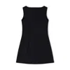 Marame Women's Mid-thigh Boat Neck Dress - Black In Black