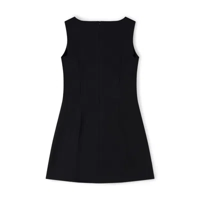 Marame Women's Mid-thigh Boat Neck Dress - Black