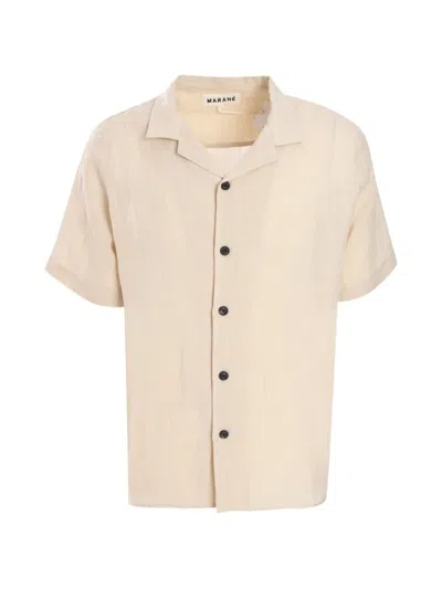 Marane Camp-collar Short-sleeve Shirt In Pink