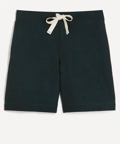 Marane Mens Dark Teal Linen Shorts In Green
