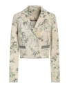MARANI G. MARANI G. WOMAN DENIM OUTERWEAR BEIGE SIZE 4 COTTON, ELASTANE