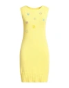 Marani G. Woman Short Dress Yellow Size 4 Cotton In Yellow