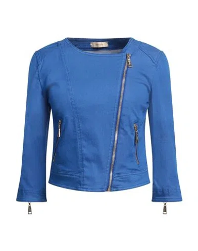 Marani Jeans Woman Denim Outerwear Bright Blue Size 6 Cotton, Polyester, Elastane In Blue