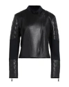 Marani Jeans Woman Jacket Black Size 8 Polyester, Elastane, Polyamide, Acetate In Black
