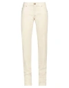 Marani Jeans Woman Jeans Cream Size 12 Cotton, Elastane In White