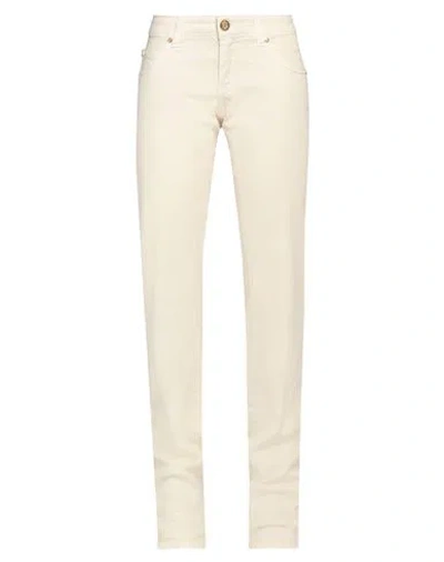 Marani Jeans Woman Jeans Cream Size 12 Cotton, Elastane In White
