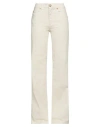 Marani Jeans Woman Jeans Cream Size 4 Cotton, Elastane In White