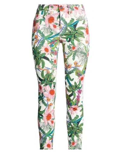 Marani Jeans Woman Jeans White Size 4 Lyocell, Cotton, Elastane In Multi