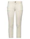 Marani Jeans Woman Pants Cream Size 10 Cotton, Elastane In White