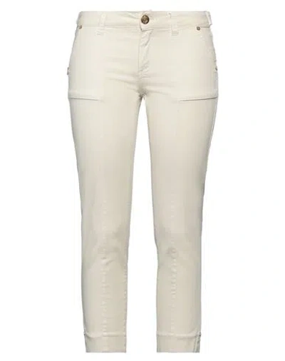 Marani Jeans Woman Pants Cream Size 10 Cotton, Elastane In White