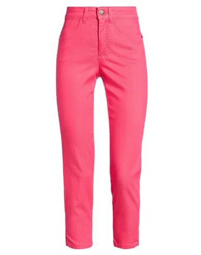 Marani Jeans Woman Pants Fuchsia Size 2 Cotton, Polyamide, Elastane In Pink