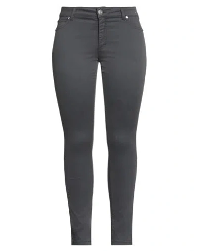Marani Jeans Woman Pants Lead Size 14 Cotton, Elastane In Grey
