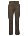 Marani Jeans Woman Pants Military Green Size 10 Cotton, Elastane