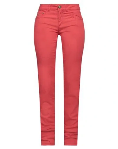 Marani Jeans Woman Pants Red Size 4 Cotton, Polyamide, Elastane