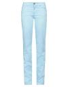 Marani Jeans Woman Pants Sky Blue Size 6 Cotton, Elastane