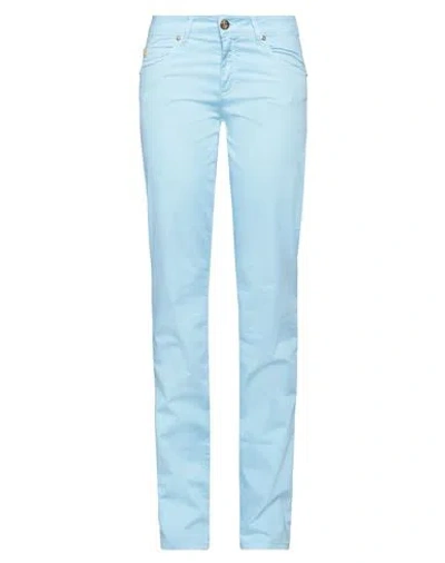Marani Jeans Woman Pants Sky Blue Size 6 Cotton, Elastane