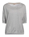 Marani Jeans Woman Sweater Light Grey Size L Cotton In Grey