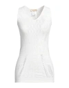 Marani Jeans Woman Top Ivory Size L/xl Polyamide, Cotton, Elastane In White
