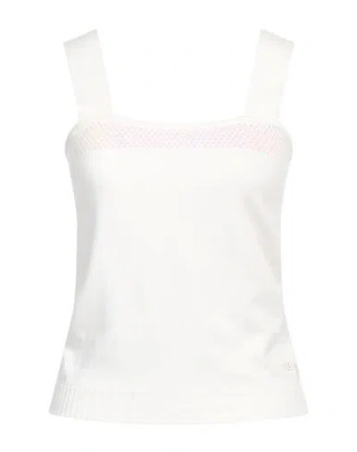 Marani Jeans Woman Top Ivory Size S Cotton In White