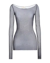 Marani Jeans Woman Top Navy Size 4 Polyamide, Elastane In Navy Blue
