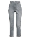 Marani Woman Jeans Grey Size 32 Cotton, Polyester, Elastane In Grey
