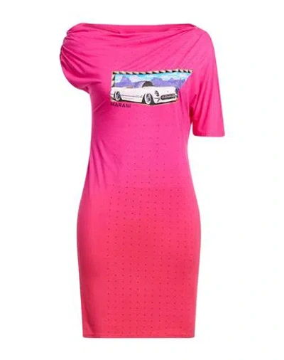 Marani Woman Mini Dress Fuchsia Size 4 Viscose, Elastane In Pink