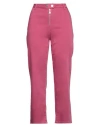 Marani Woman Pants Magenta Size 26 Cotton, Polyester, Elastane In Magenta