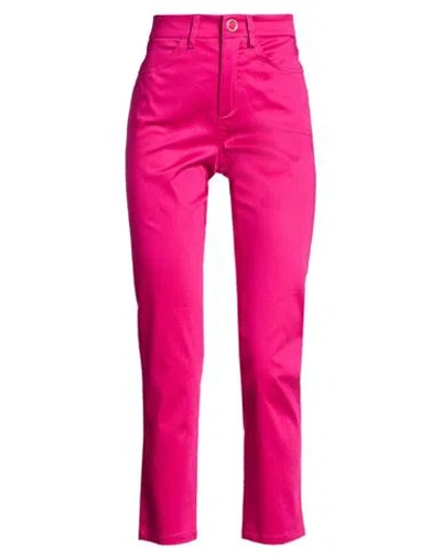 Marani Woman Pants Magenta Size 4 Cotton, Elastane In Pink
