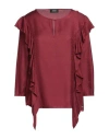 Marani Woman Top Burgundy Size 4 Viscose, Silk In Red