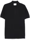 Isabel Marant Classic Short-sleeve Polo Shirt With Embroidered Logo In Black